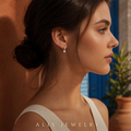 Boucles d'oreilles anneau perlé argent 925