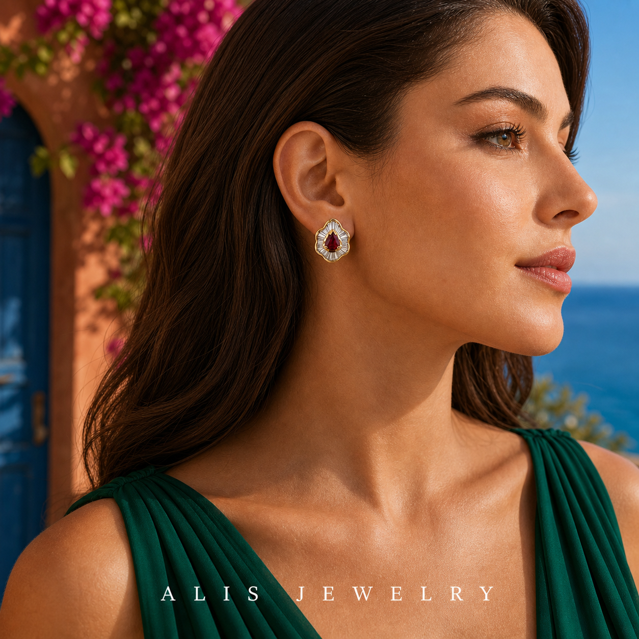 boucles d'oreilles cristal vintage scintillant
