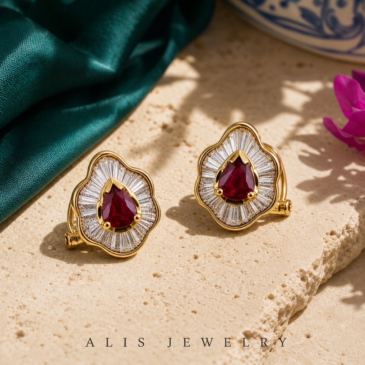 boucles d'oreilles cristal vintage scintillant