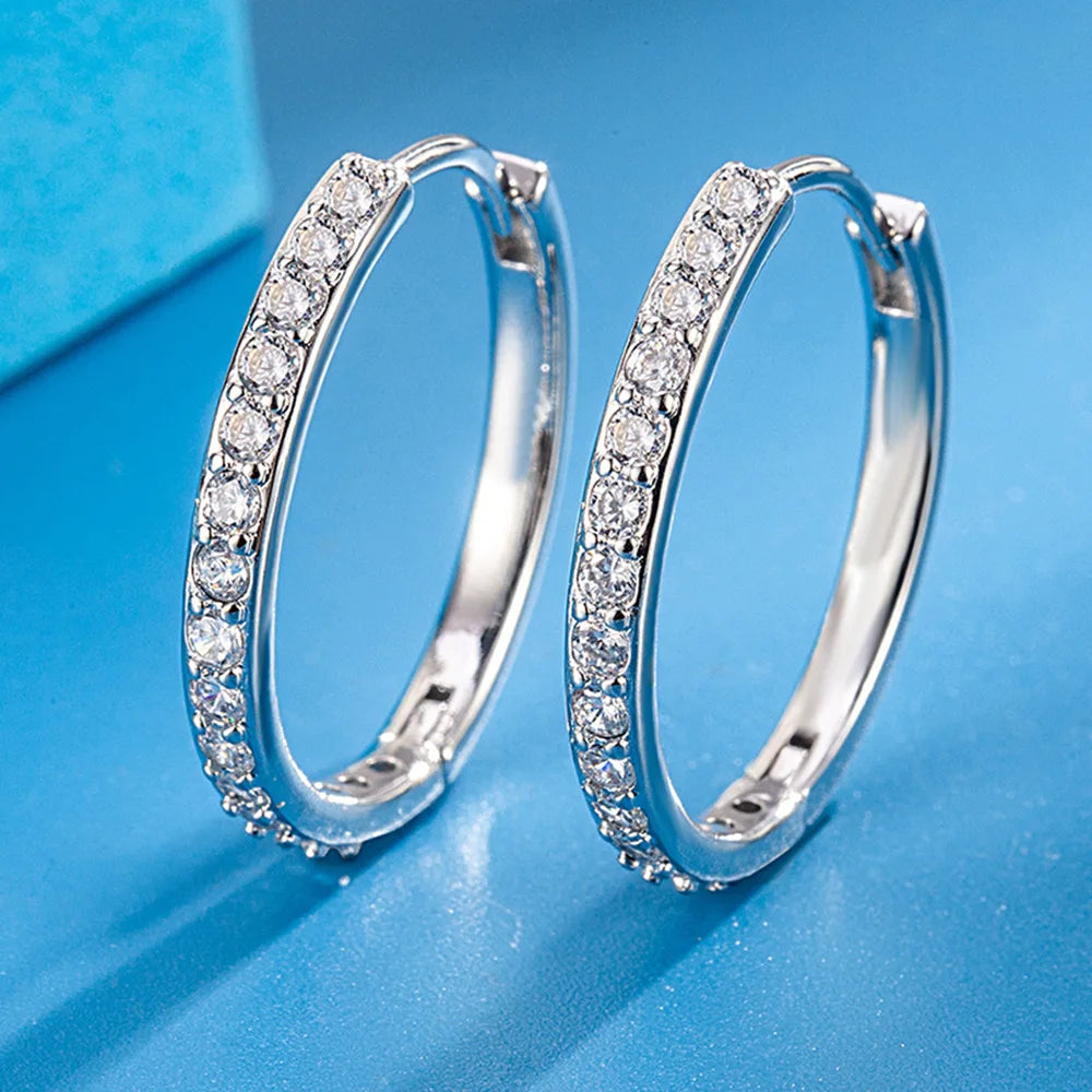 Créoles zircon argent 925