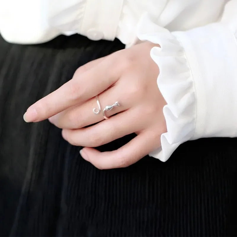 Bague chat argent 925