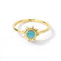 Bague dorée Soleil, Cœur & Étoile