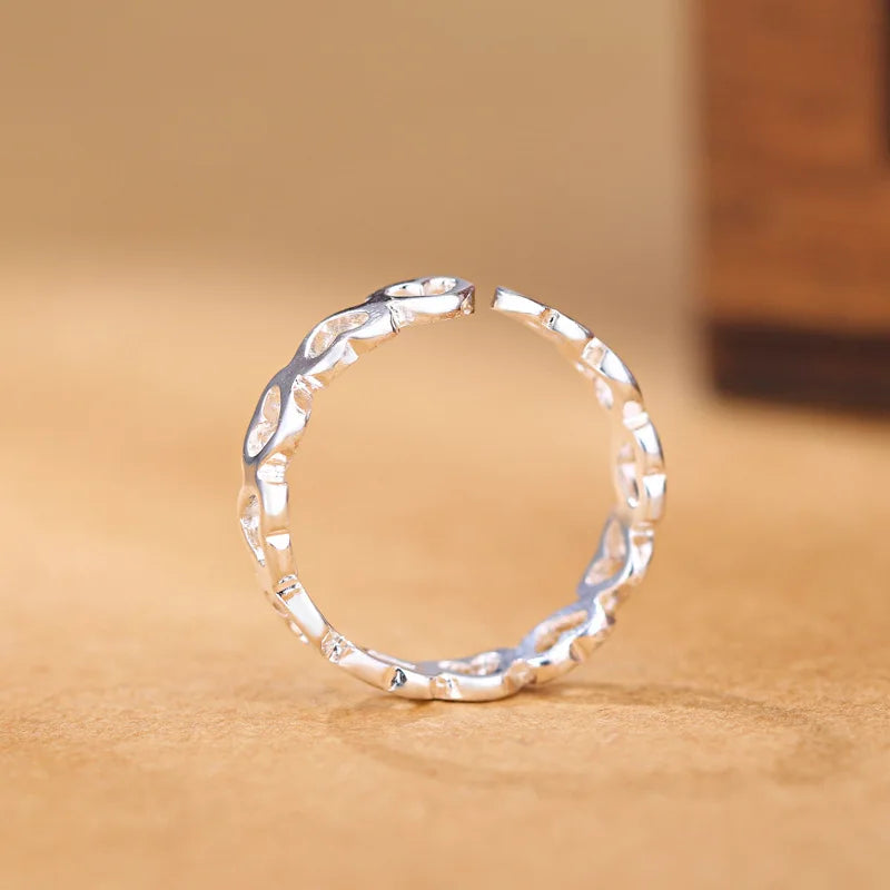 Bague cœur ajustable argent 925
