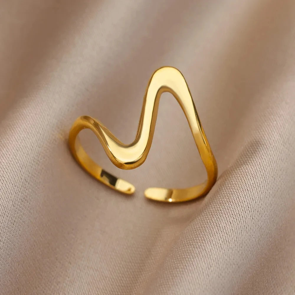 Bague dorée fine