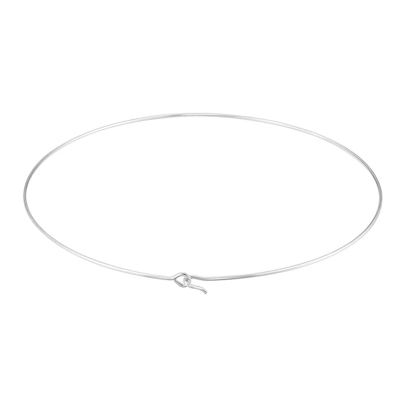 collier ras-de-cou ajustable acier 316L - Alis Jewelry - Argenté