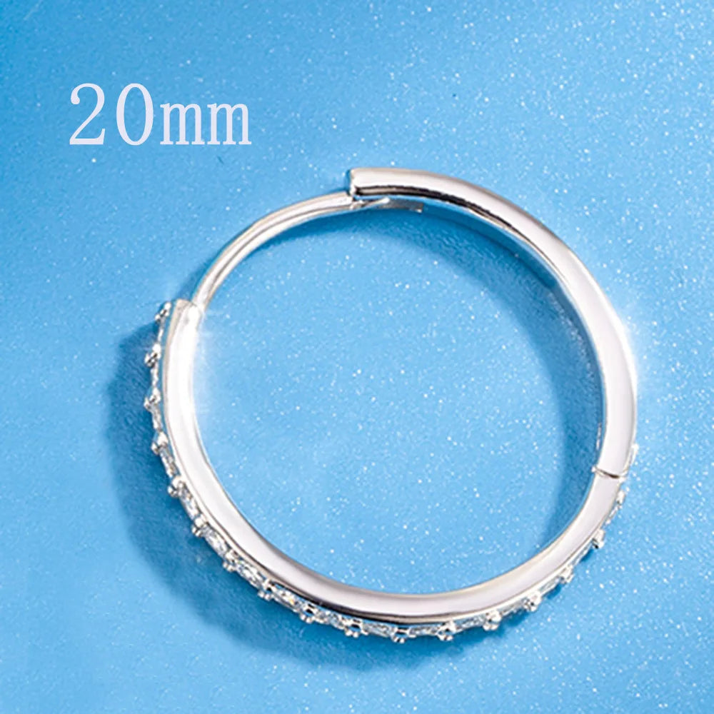 Créoles zircon argent 925