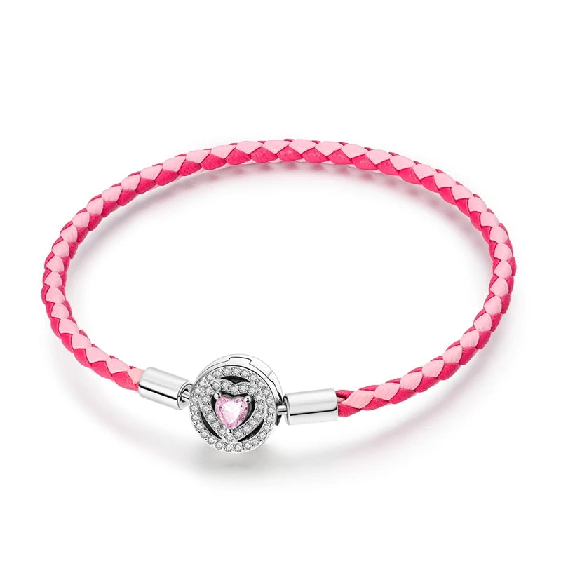 Silver Zircon Heart Bracelet