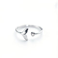 Bague queue de poisson ajustable argent 925