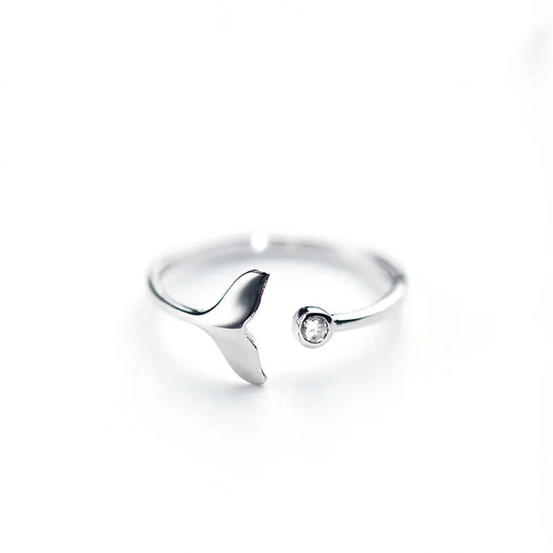 Bague queue de poisson ajustable argent 925