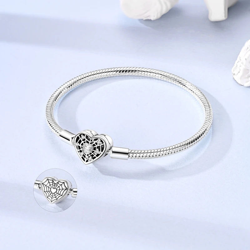 Silver Zircon Heart Bracelet