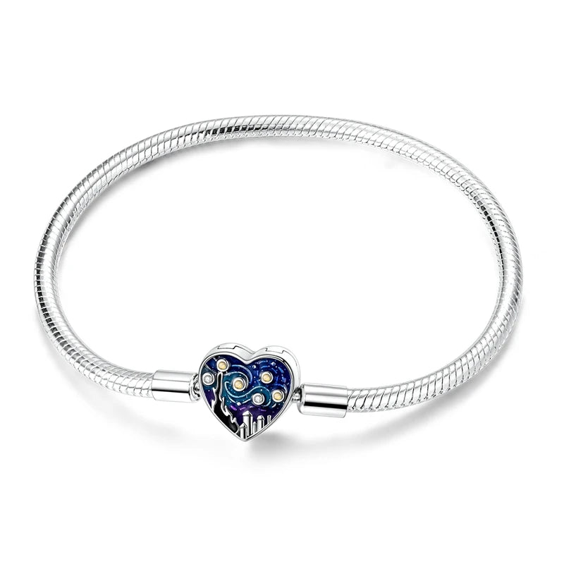 Silver Zircon Heart Bracelet