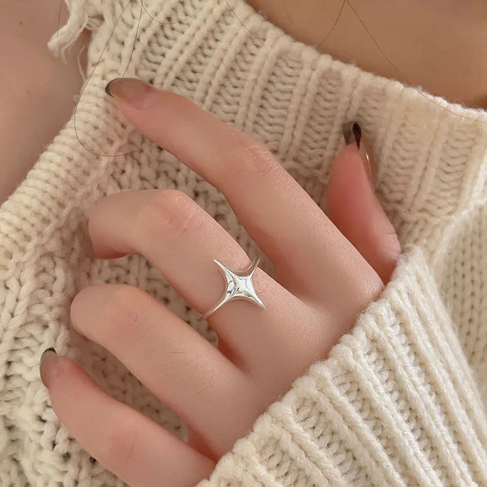 Bague étoile ajustable argent 925
