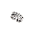 Bague tressée ajustable argent 925