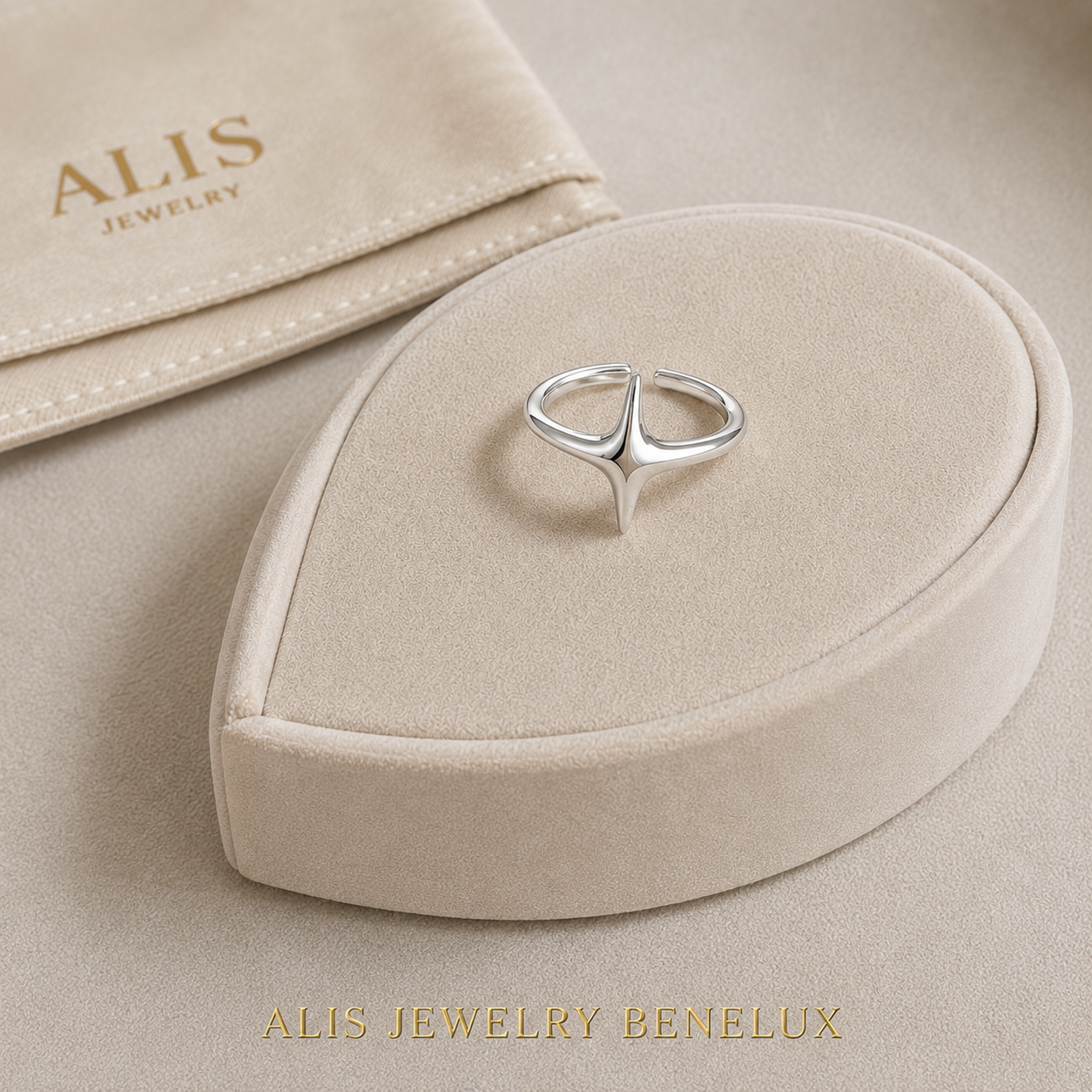 Bague étoile ajustable argent 925