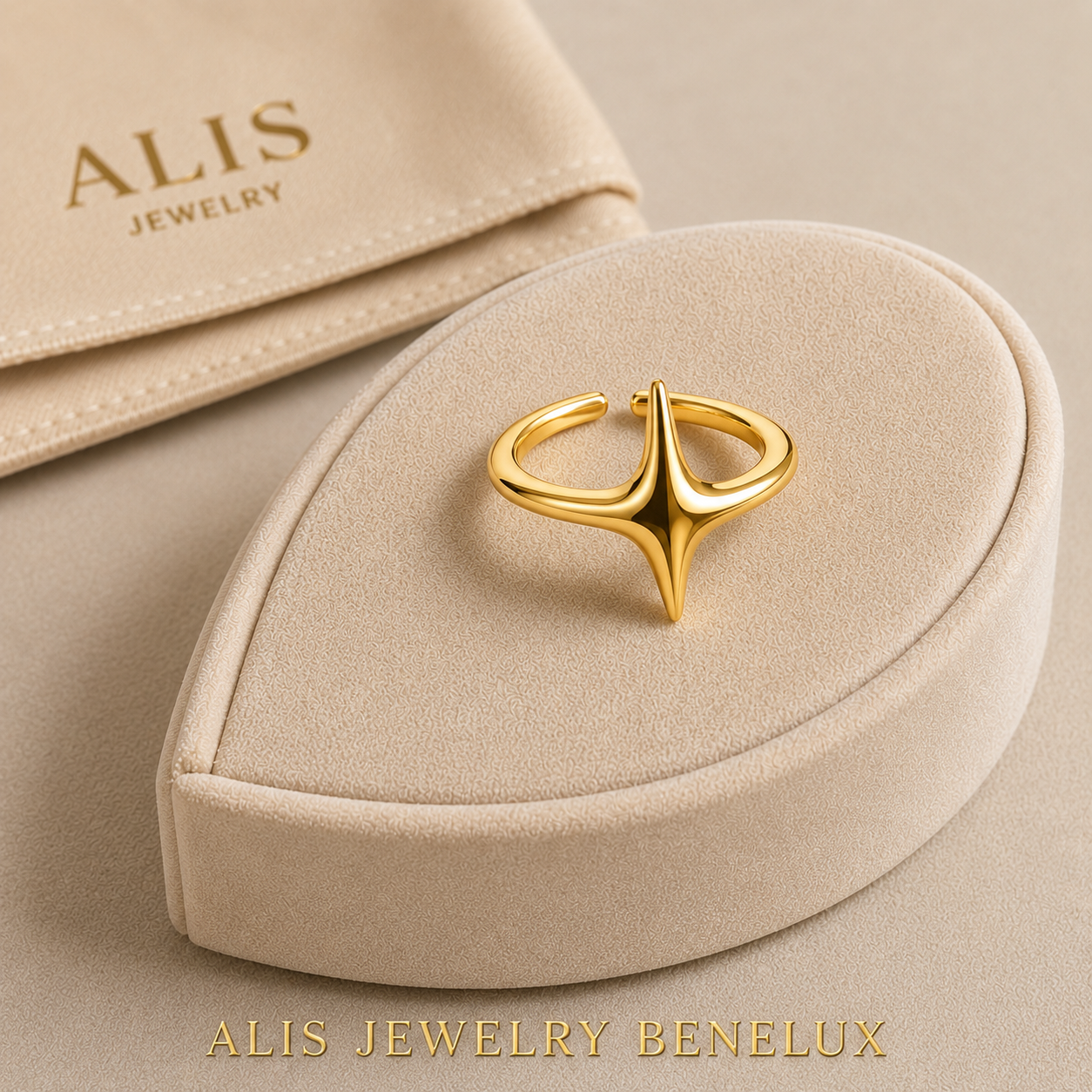 Bague étoile ajustable argent 925