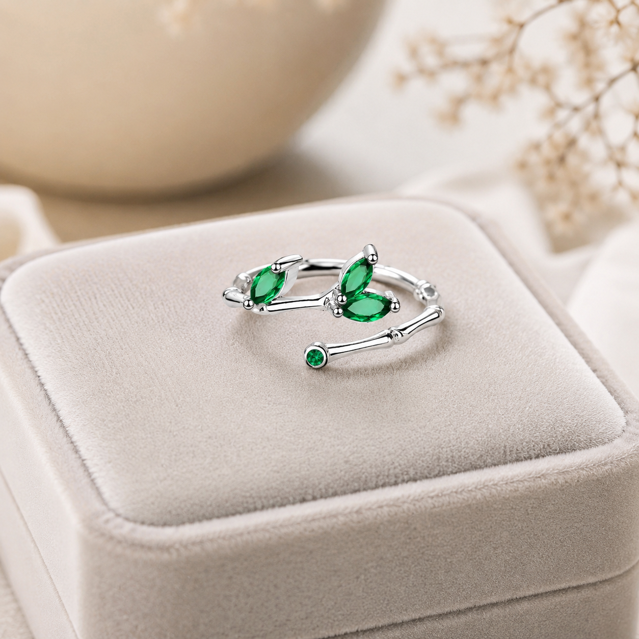 Bague feuille de lierre argent 925
