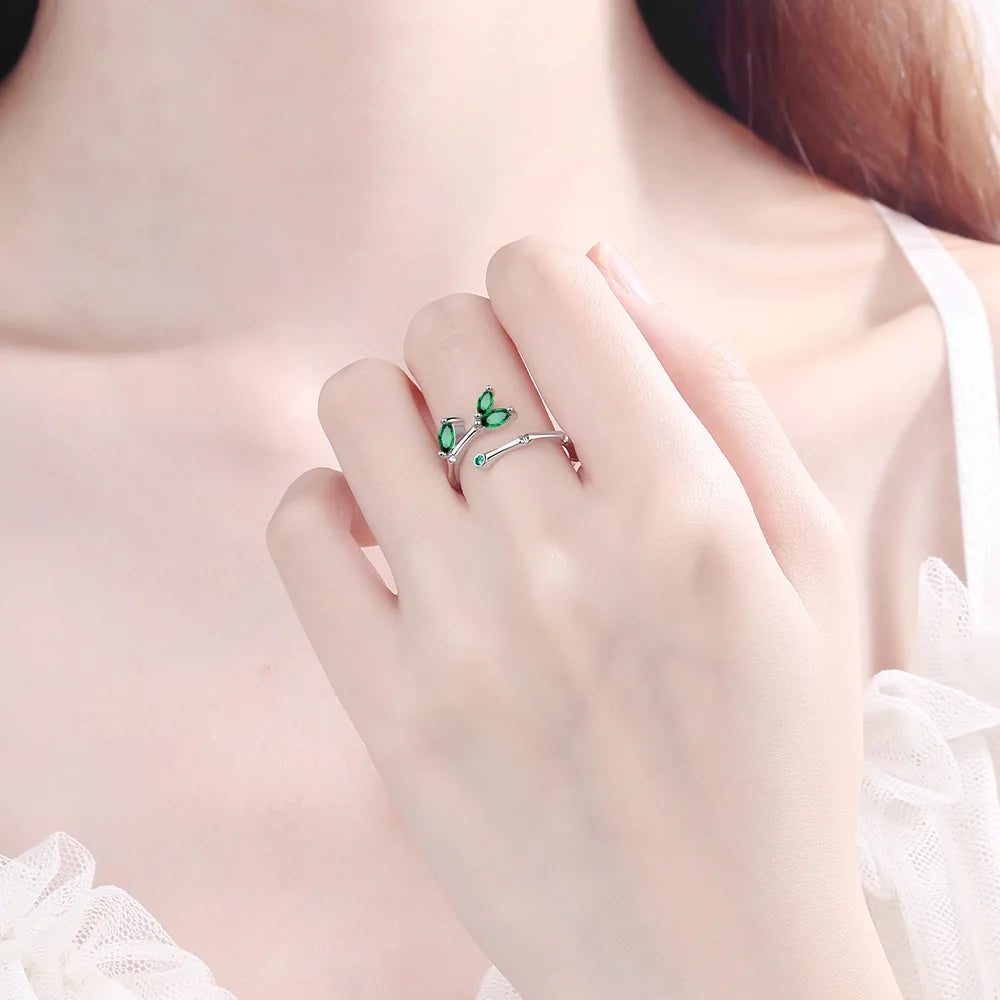 Bague feuille de lierre argent 925