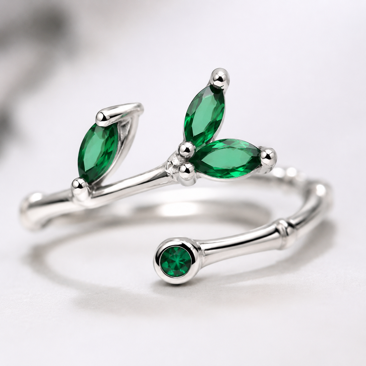 Bague feuille de lierre argent 925