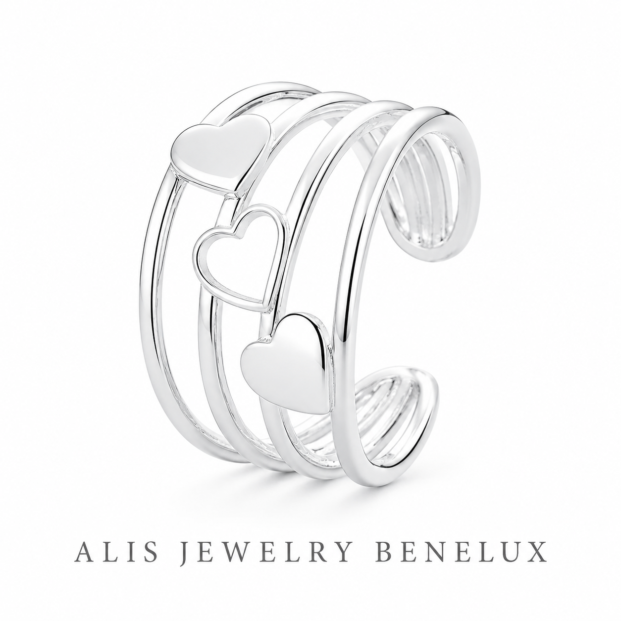 Bague avec cœur argent 925
