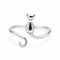 Bague chat argent 925