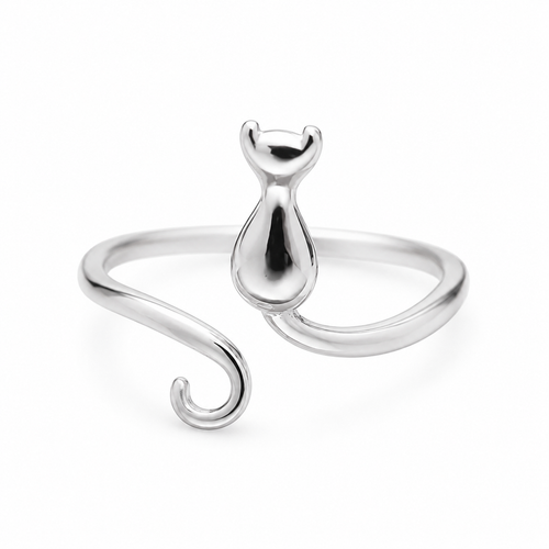 925 Silver Cat Ring