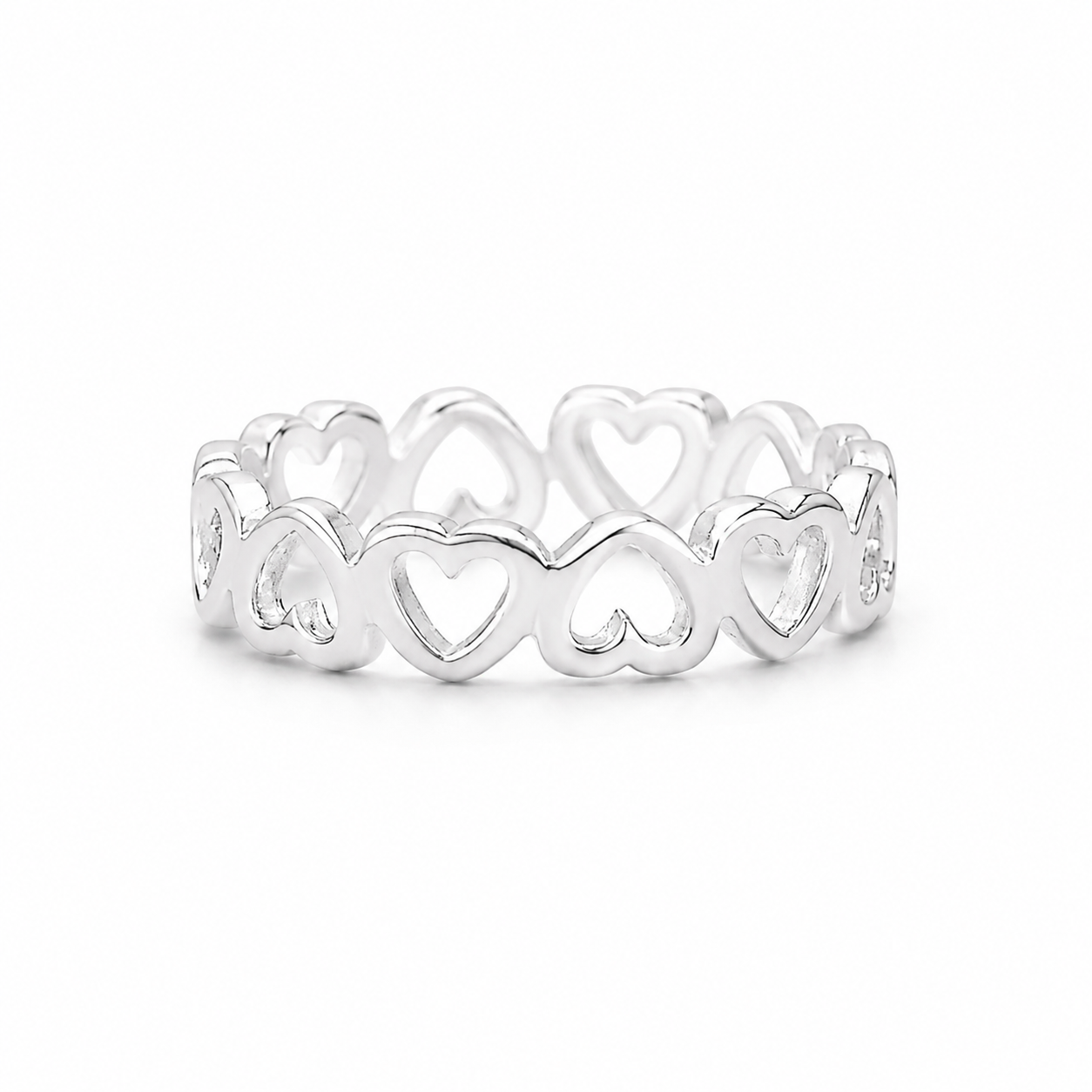 Bague cœur ajustable argent 925