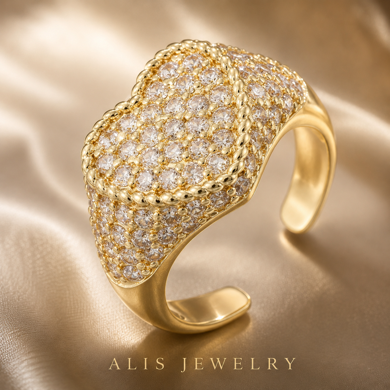 Bague cœur pierre semi-précieuse
