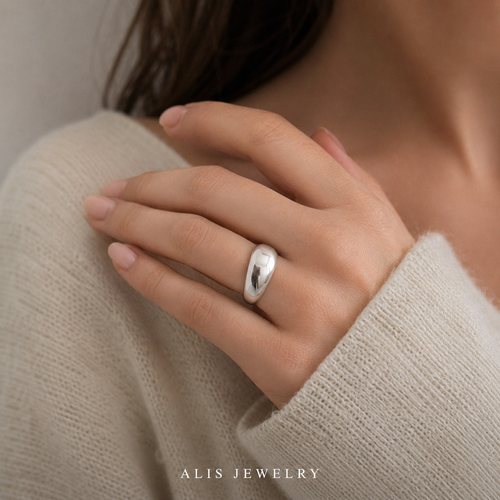 925 Silver Irregular Stacking Ring