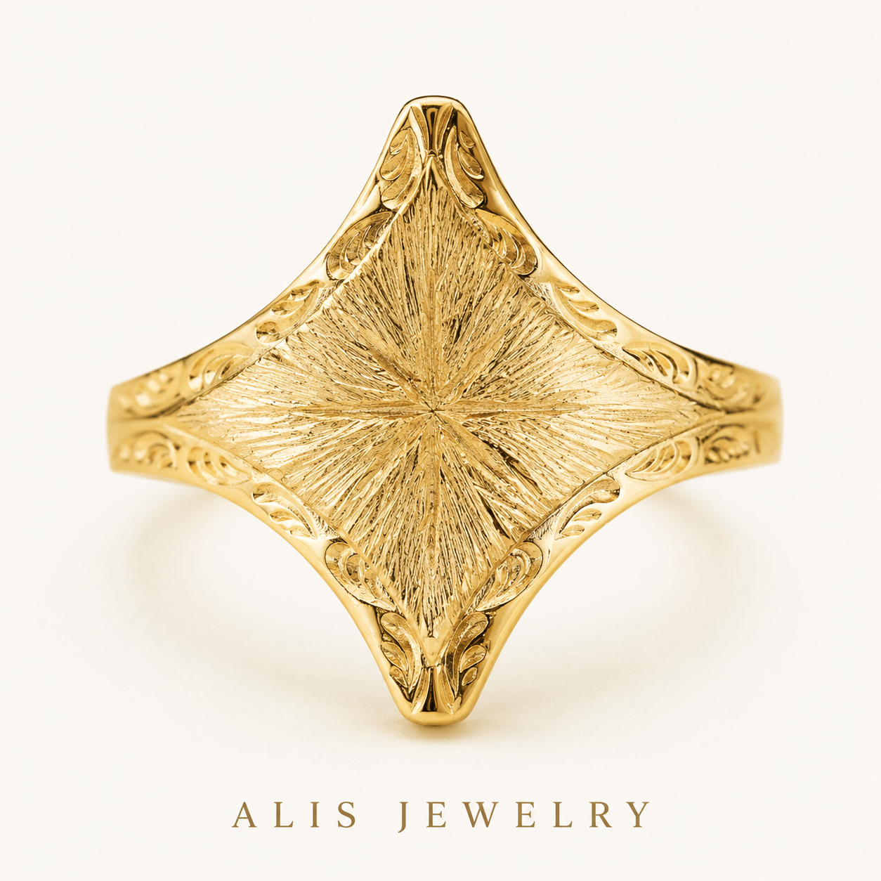 925 Silver Matte Star Ring