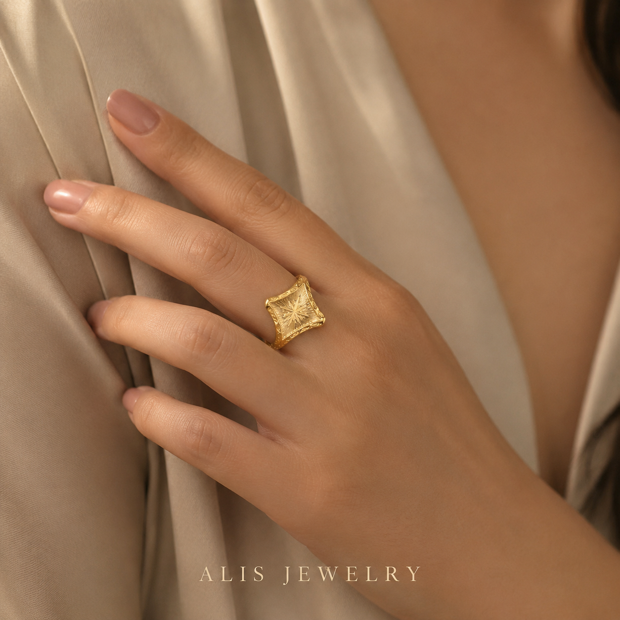 925 Silver Matte Star Ring