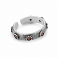 Bague fleur zircon argent 925