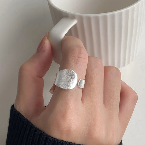 925 Silver Adjustable Matte Ring