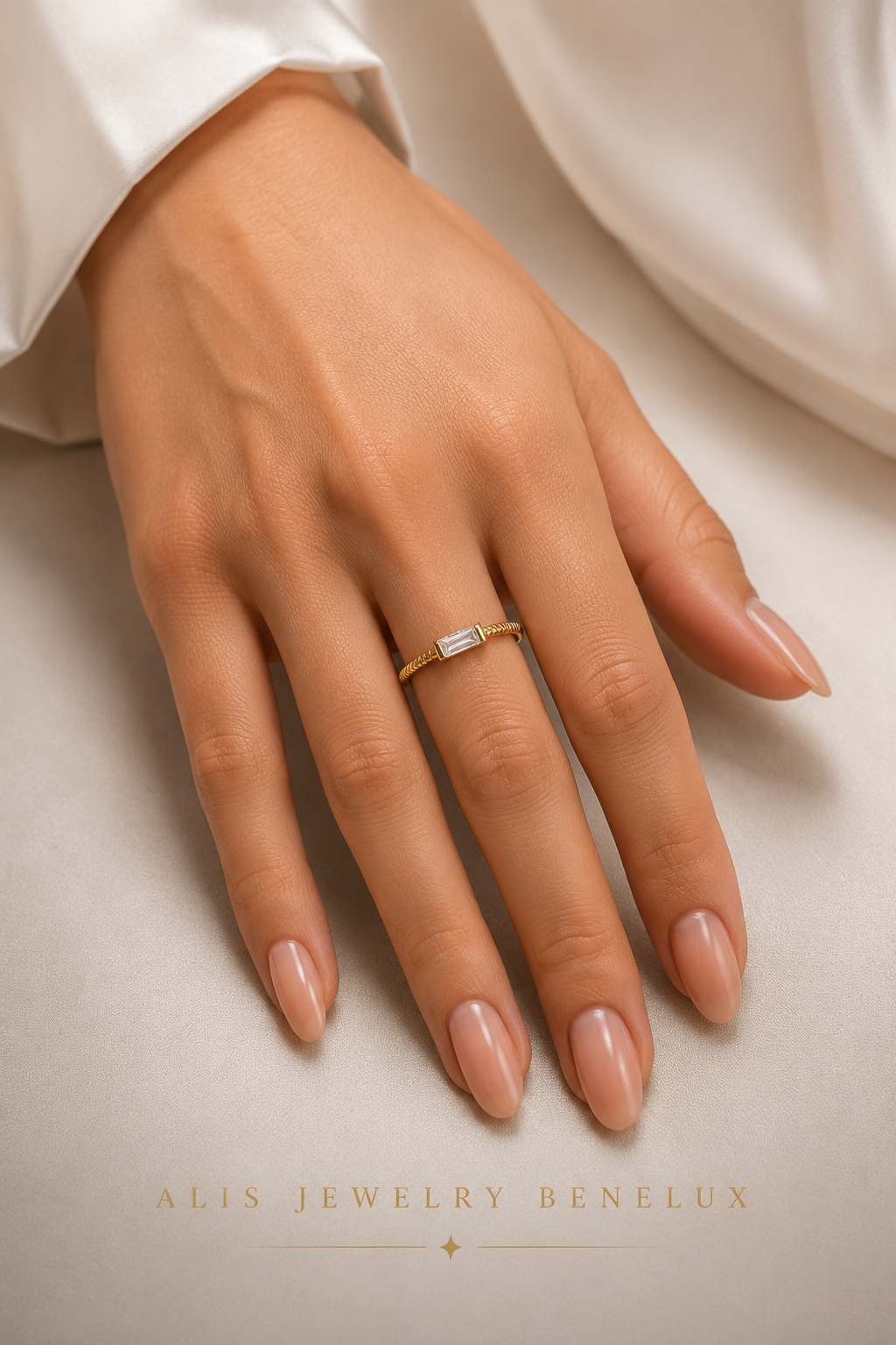 Bague zircon carré argent 925