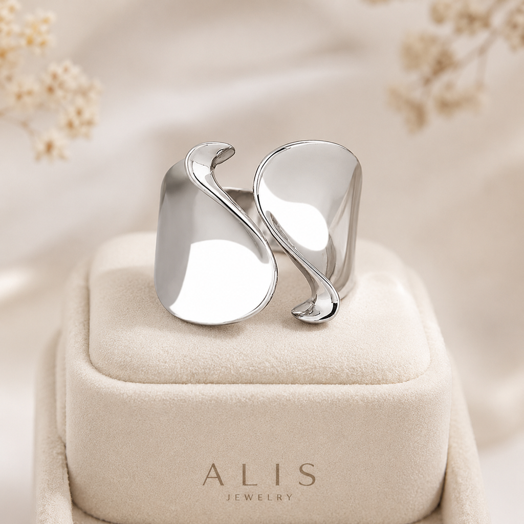 Bague ouverte minimaliste argent 925