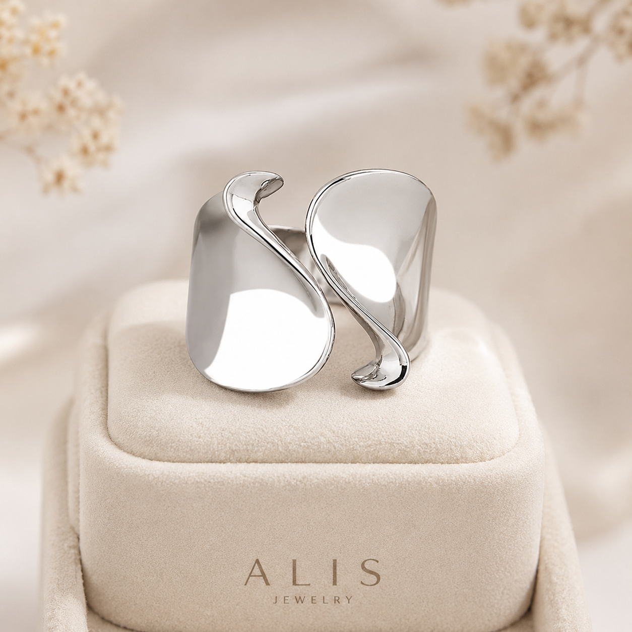 Bague ouverte minimaliste argent 925