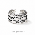 Bague poisson trois rangs argent 925