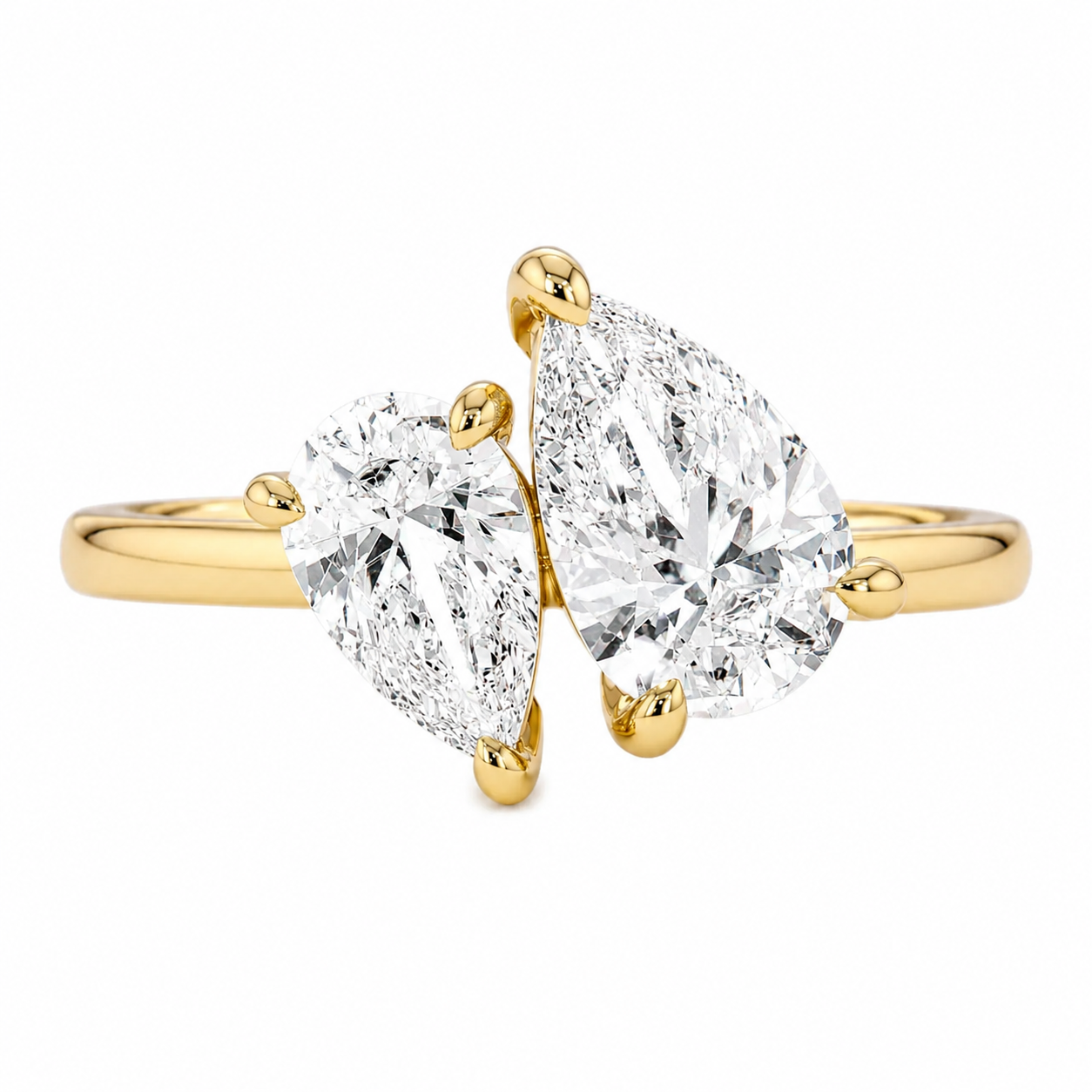 Bague de mariage fine — Zircon goutte argent 925