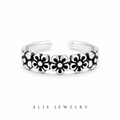 Bague fleur rétro argent 925