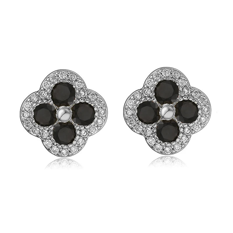 Boucles fleur argent plaqué or
