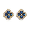 Boucles fleur argent plaqué or