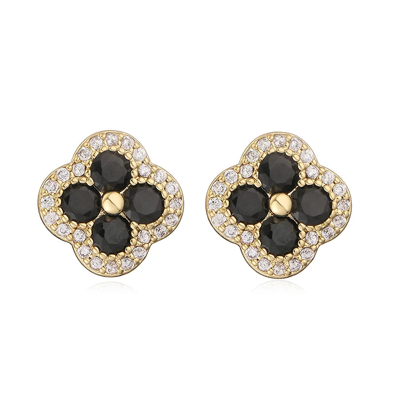 Boucles fleur argent plaqué or