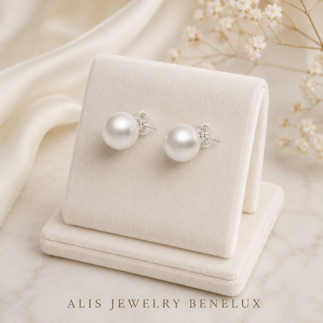 925 Silver Retro Pearl Earrings