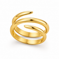 Bague dorée spirale