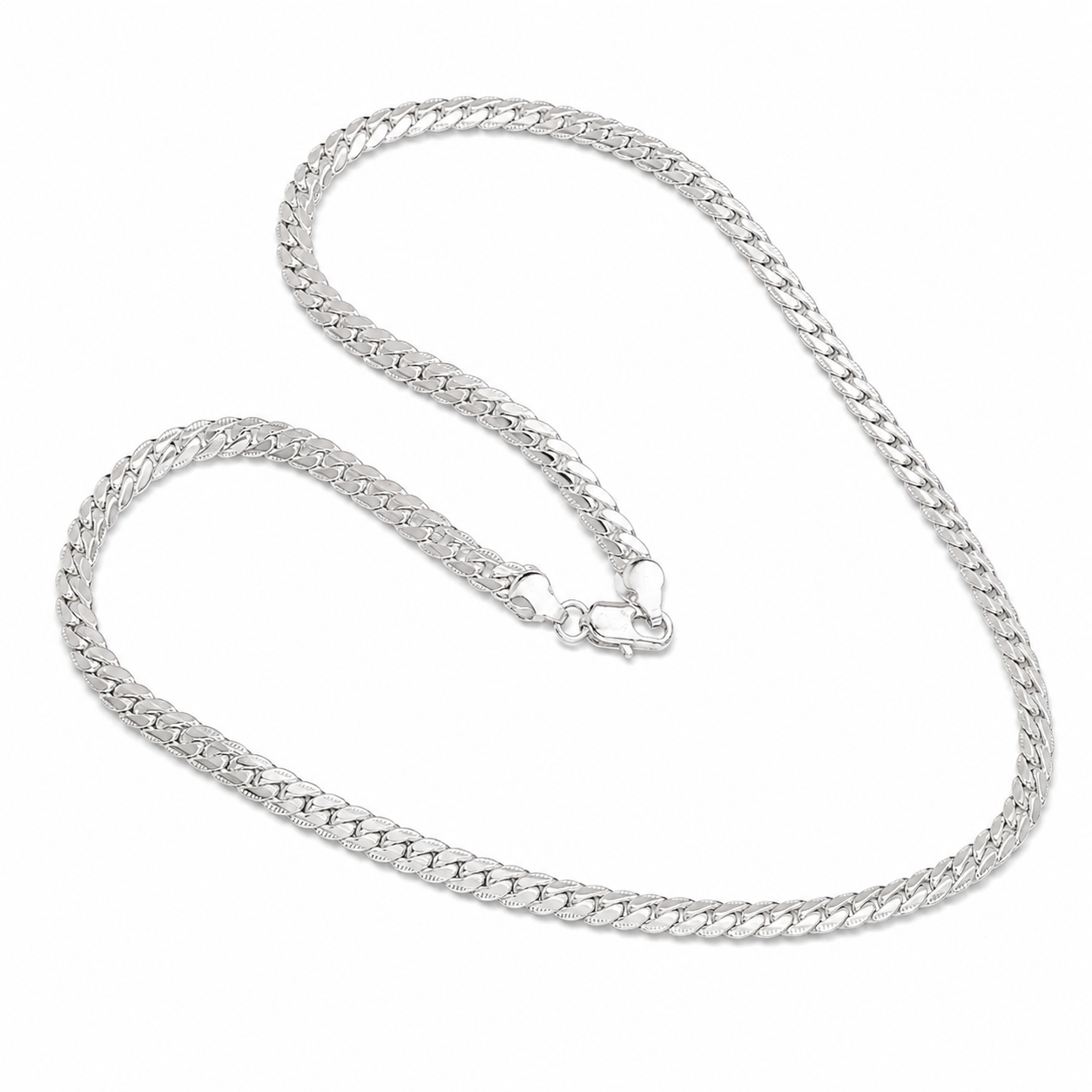 Silver-Tone Thin Chain Necklace