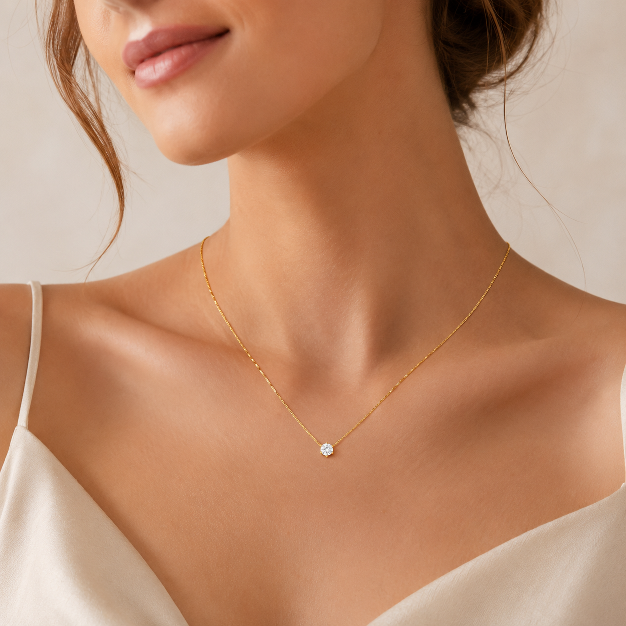Gold-Plated Thin Necklace