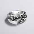 Bague plume d'ange ajustable argent 925