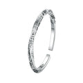 Bracelet jonc ouvert totem géométrique argent 925