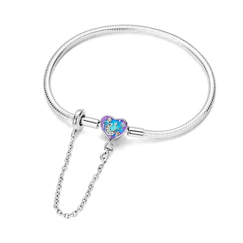 Silver Zircon Heart Bracelet