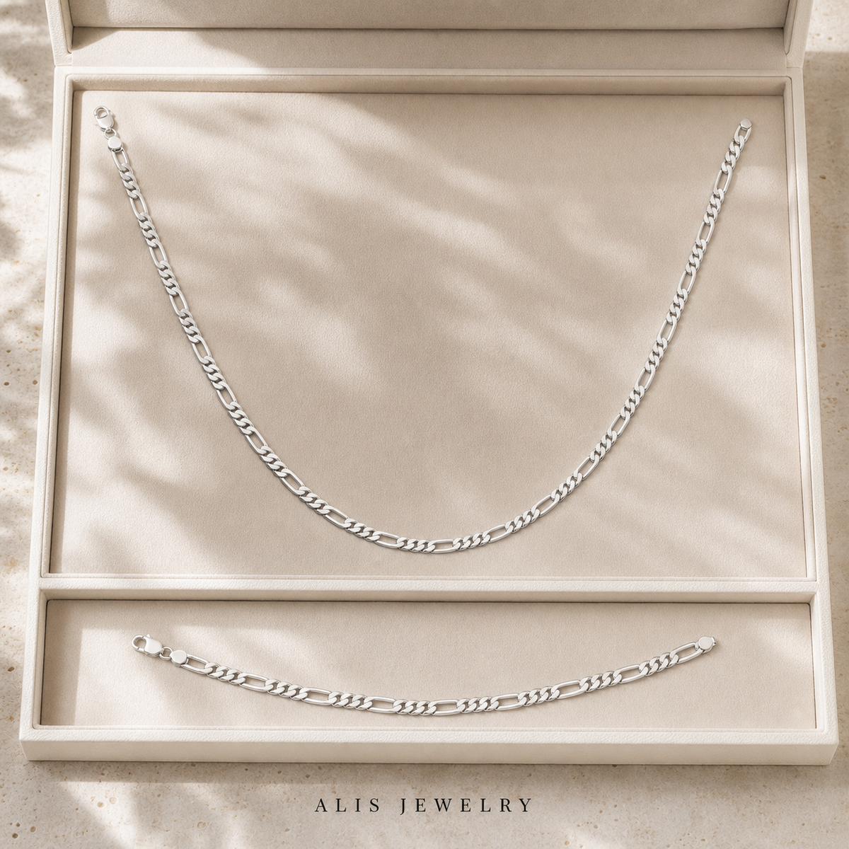 Parure chaîne argent 925 - Alis Jewelry - posé dans écrin