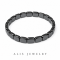 bracelet perles hématite homme - Alis Jewelry - fond blanc